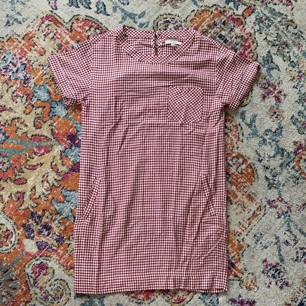 Made well red gingham dress